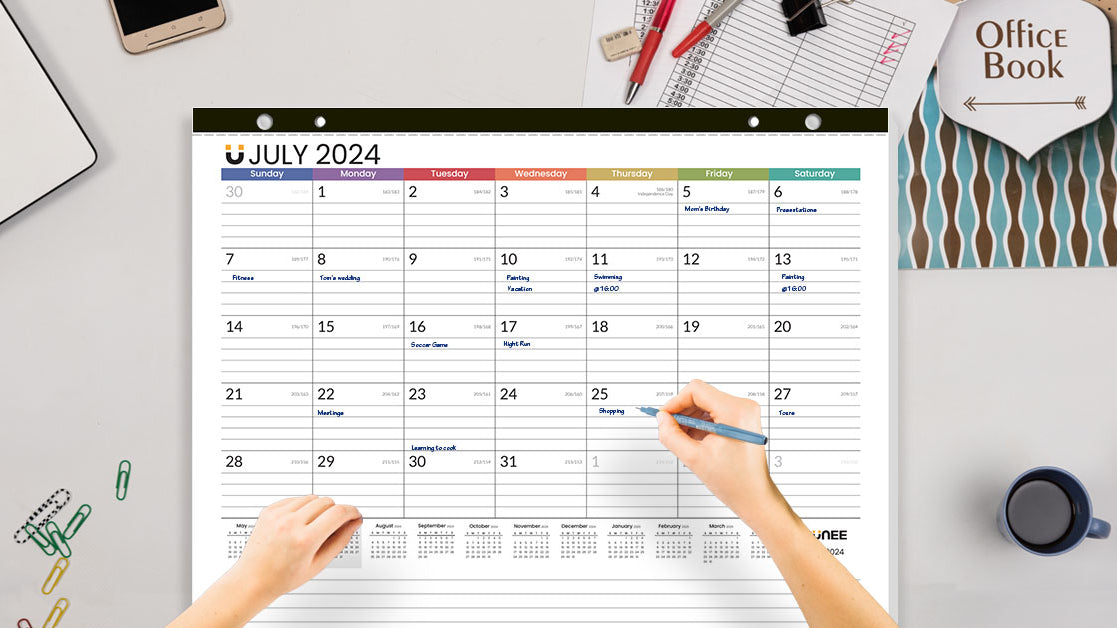 How do I recover a rolled up calendar (Take 22x17 calendar for example)