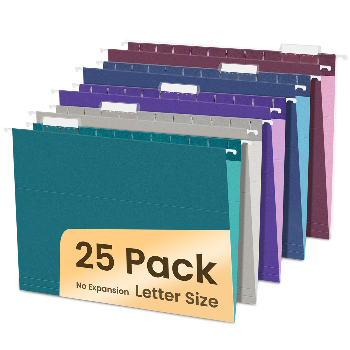 succulent file folders SUNEE Hanging File Folders Vintage Colors, 25 Pack Letter Size File Fo