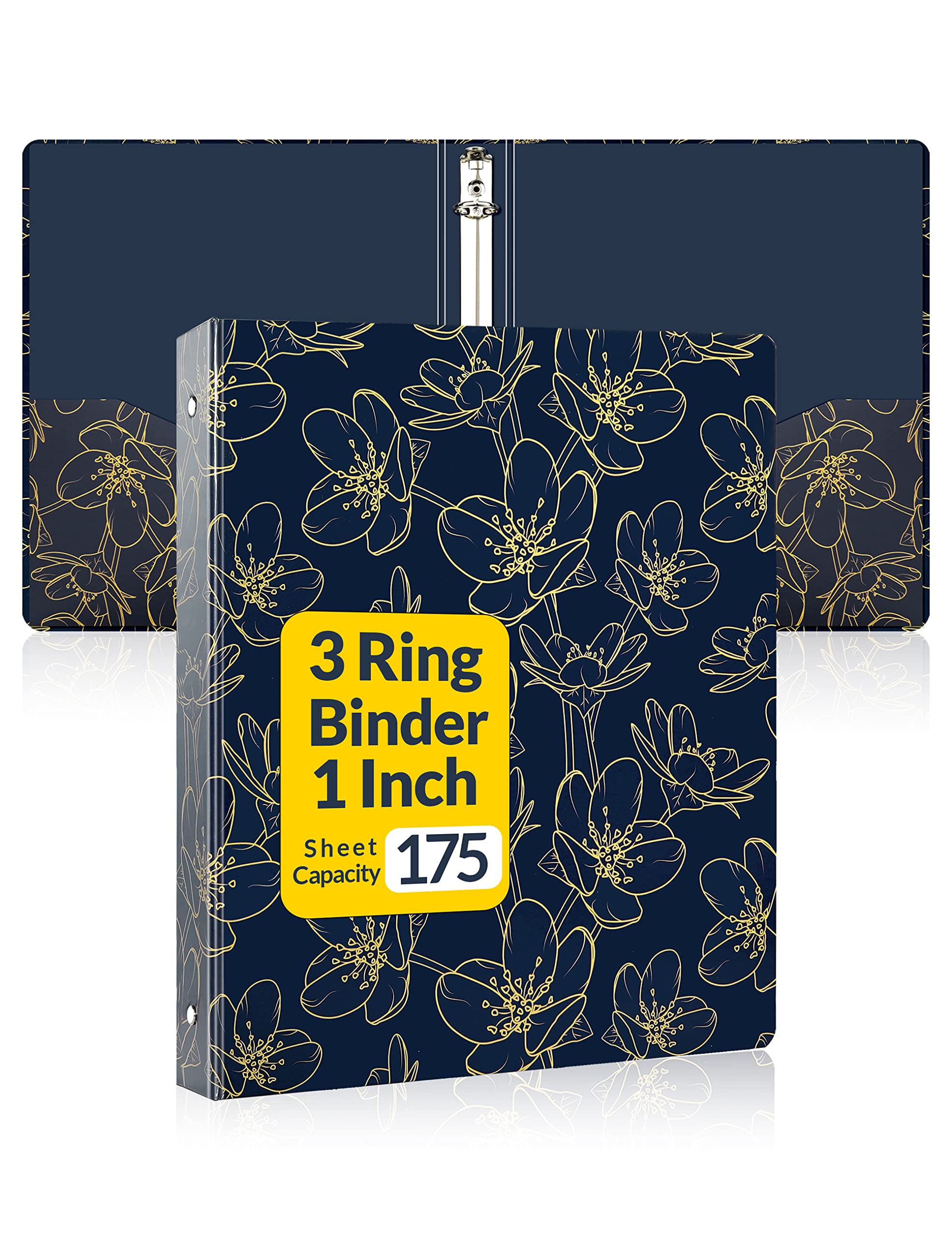 thumbnail image 2 of SUNEE 3 Ring Binder 1 Inch 4 Pack, Clear View Three Ring Pvc Free Fit 85x11 Inches For School Binder Or Office Binder Supplies White Binder 2 of 10