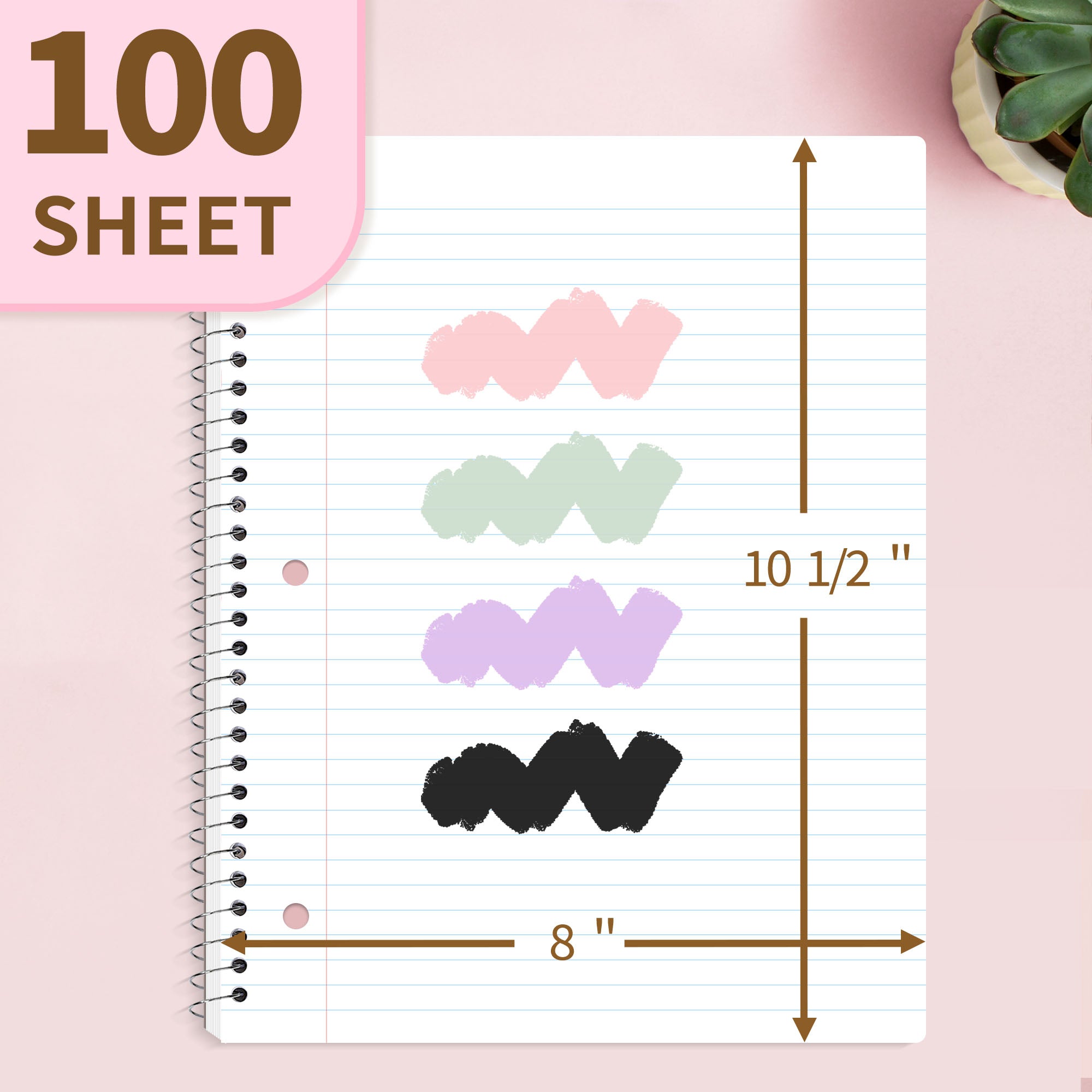 sunyan ୨୧ ページ Amazon.com : SUNEE 5 Subject Notebook College Ruled - 400