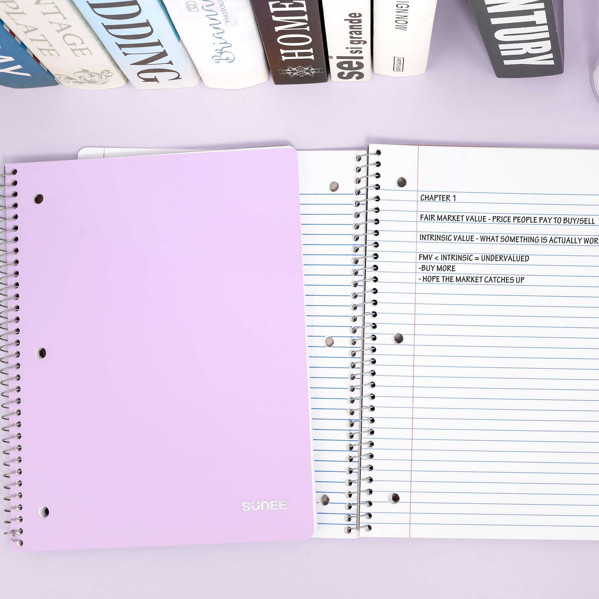 umin(୨୧) SUNEE 1-Subject College Ruled Spiral Notebook, 8